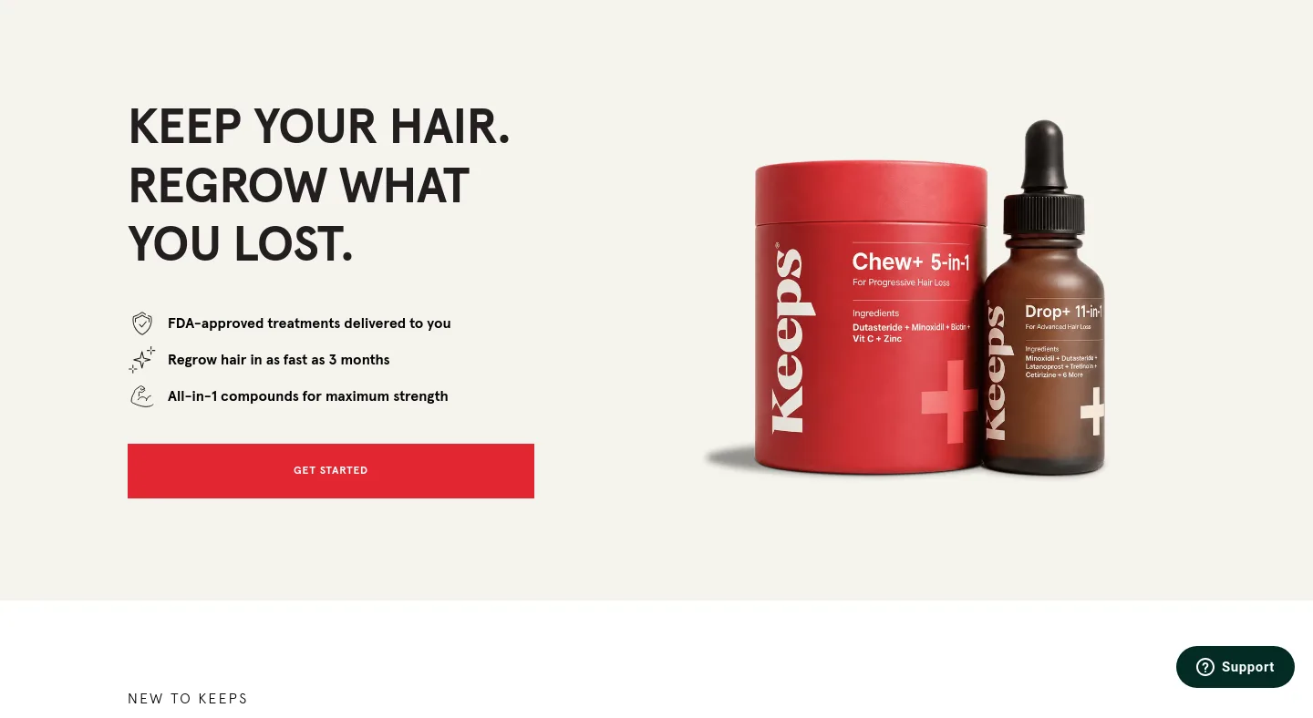 keeps.com CTA section