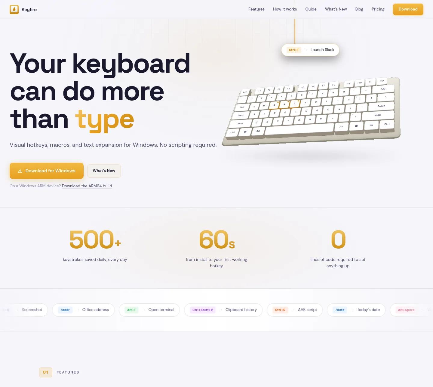 keyfire.app — Hero