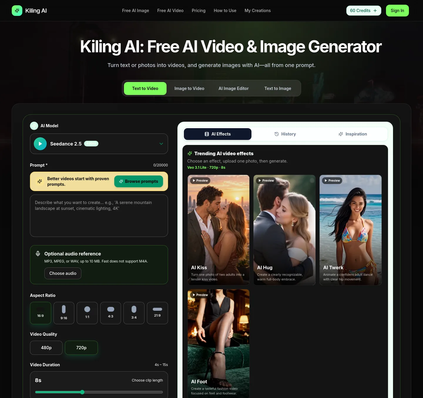 kilingai.pro — a measured funnel