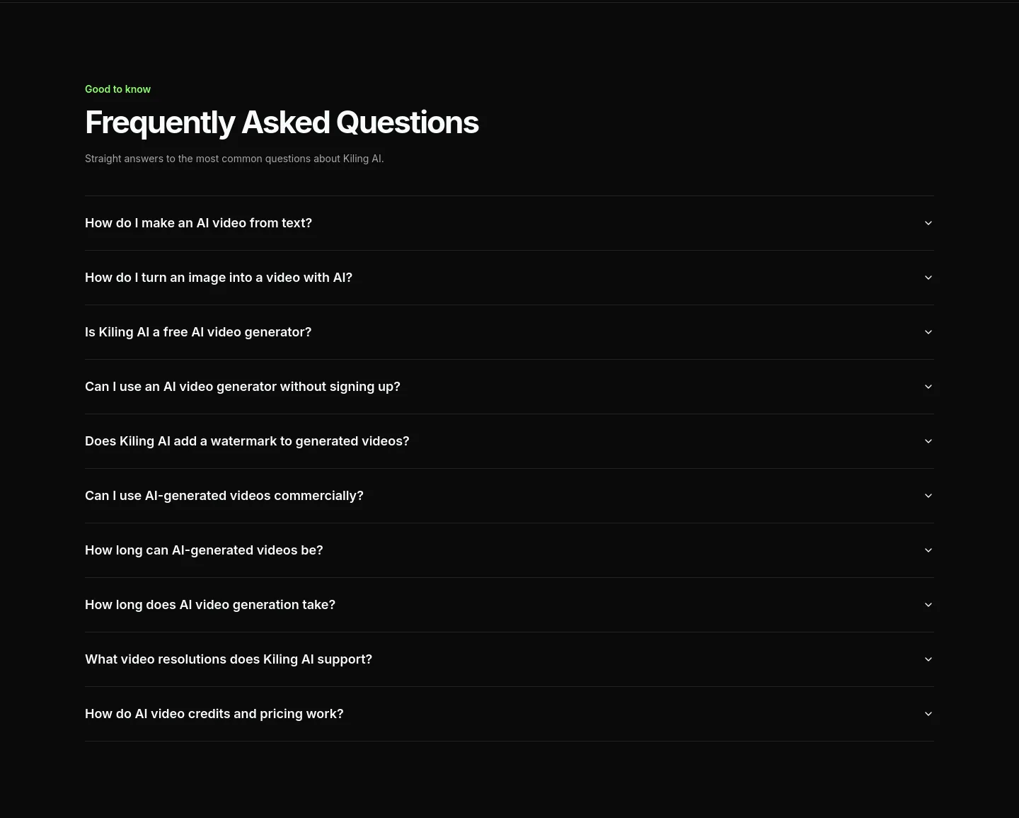 kilingai.pro — FAQ