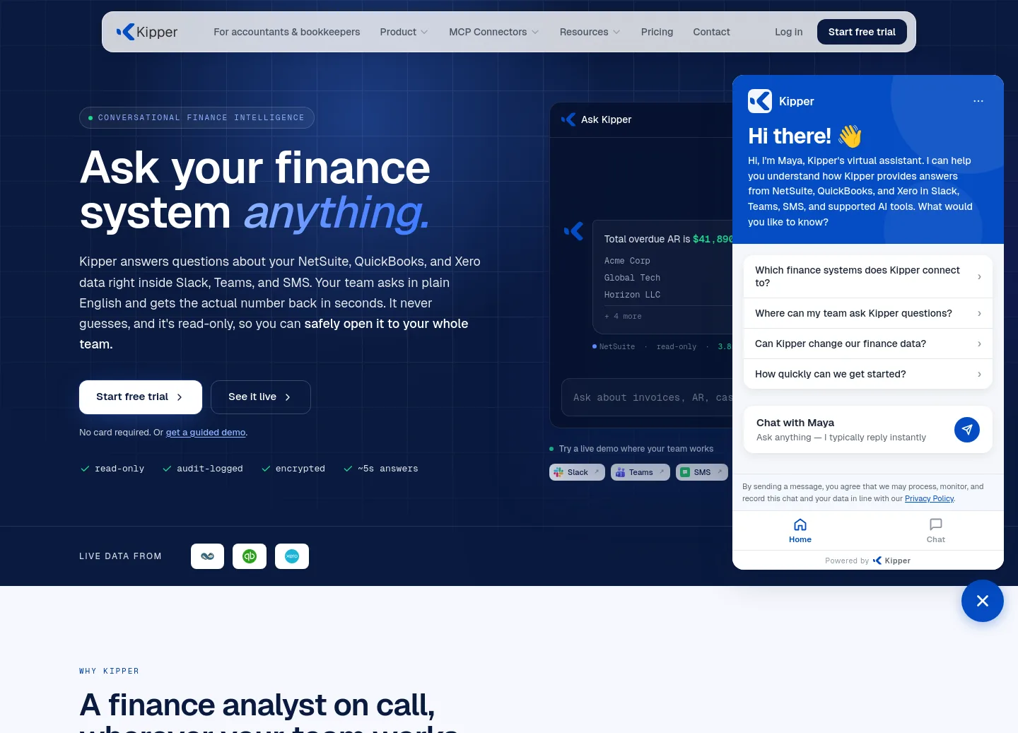 kipper.com — a measured funnel
