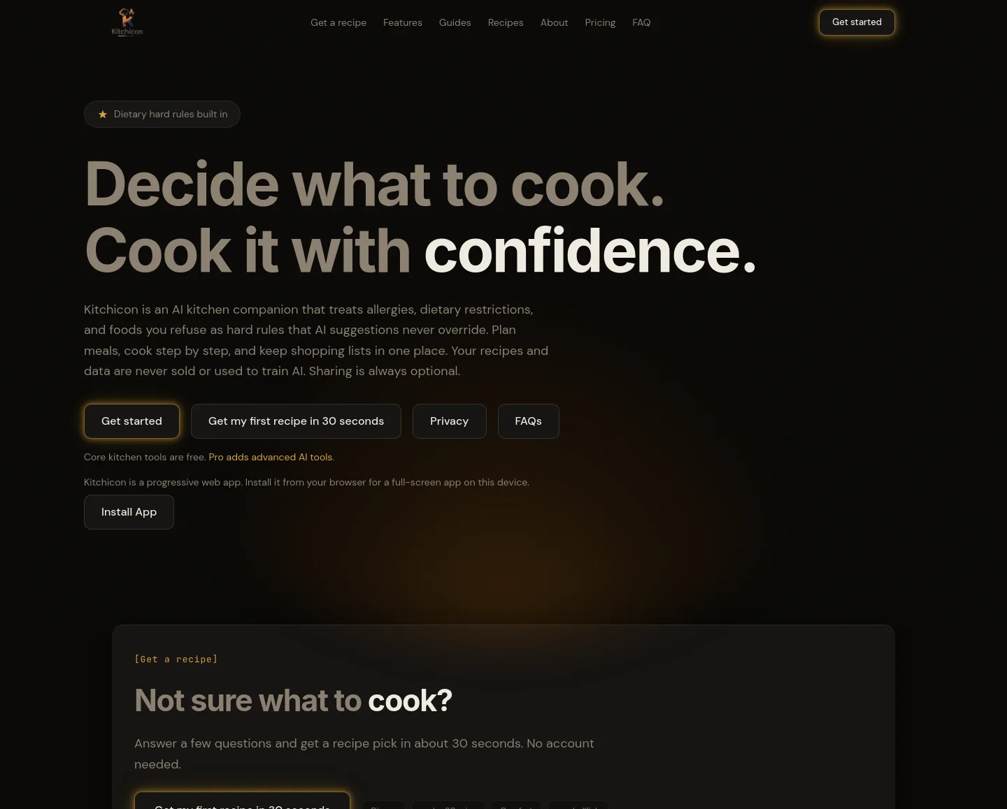 kitchicon.com — a measured funnel