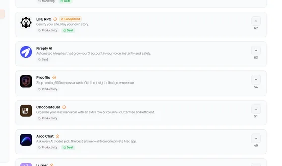 Rating element from kittylaunch.com