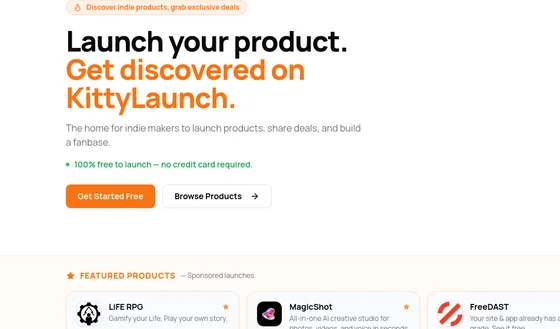 No credit card element from kittylaunch.com