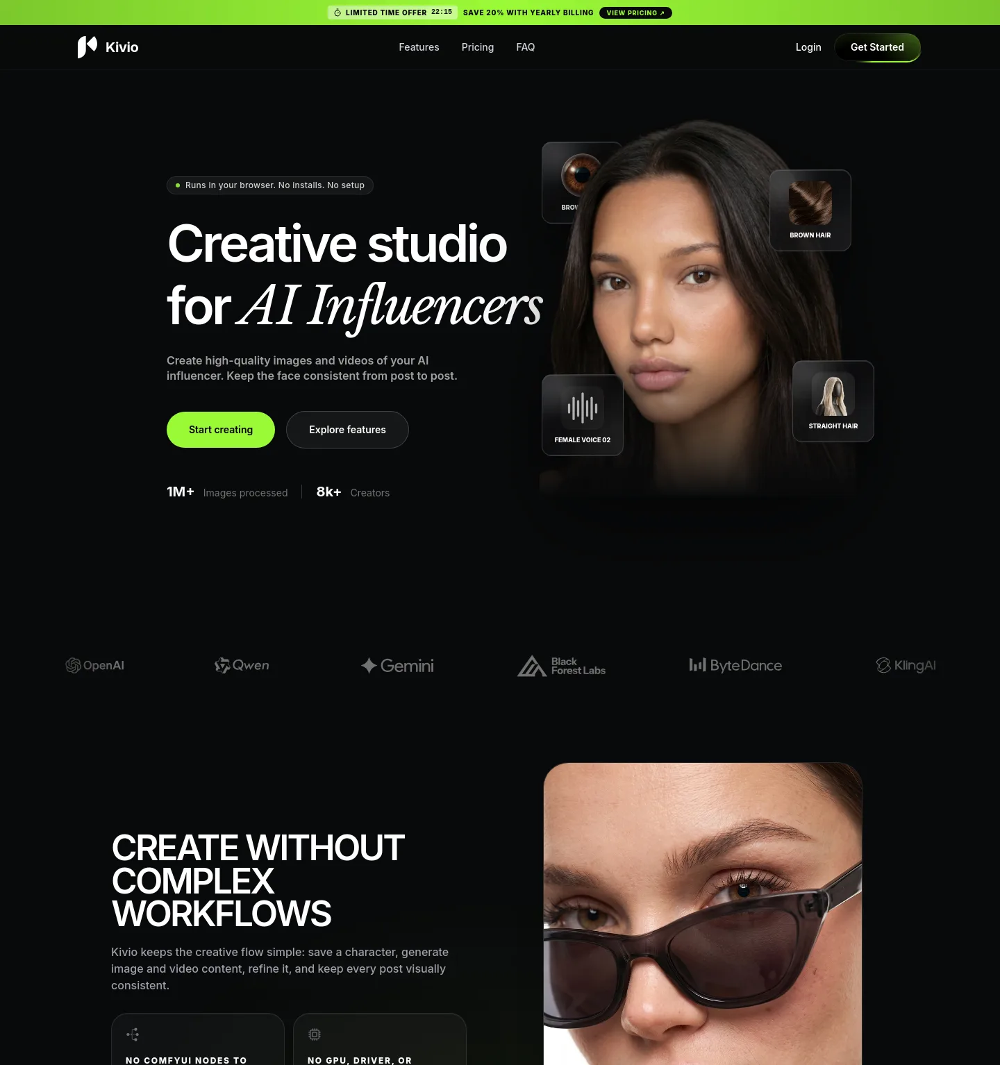 kivio.app — a measured funnel