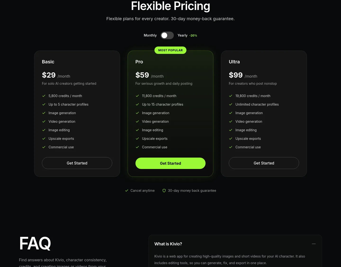 kivio.app — Pricing