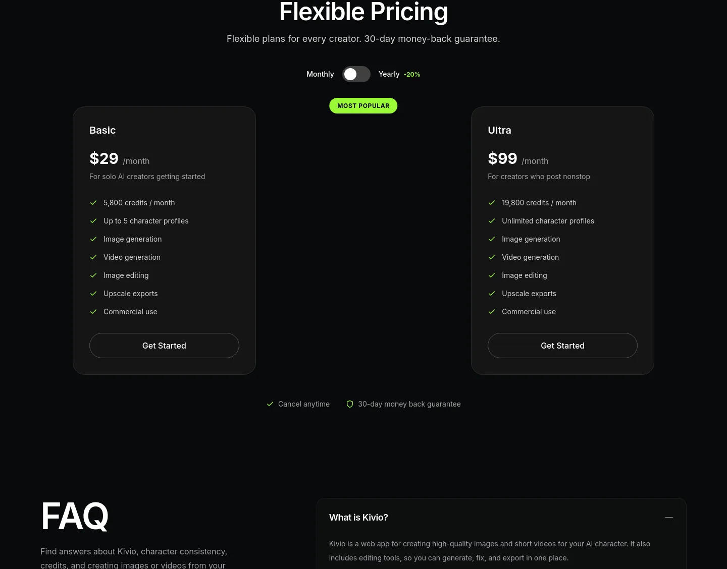 kivio.app — Pricing
