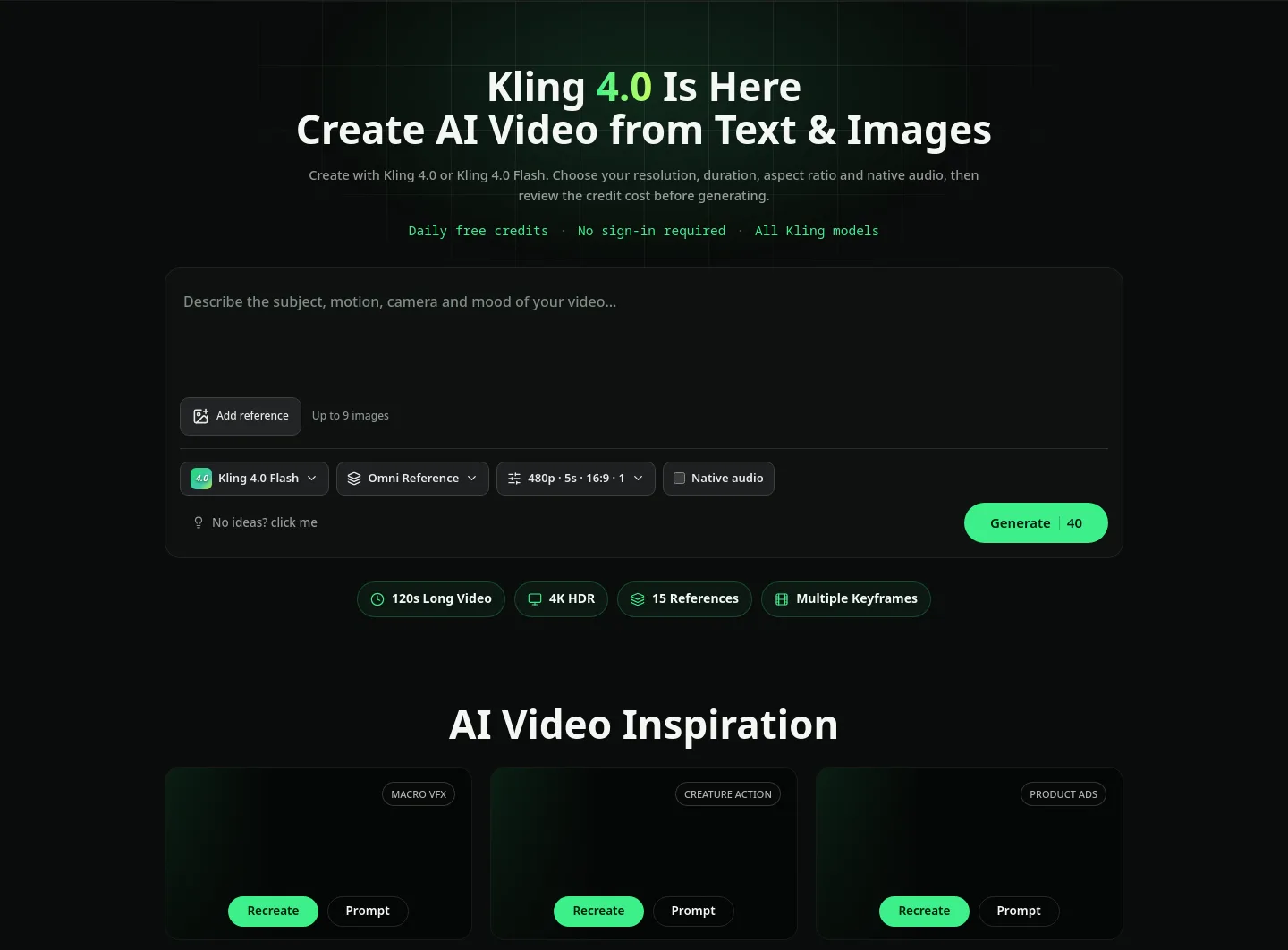 kling-4.ai — Hero