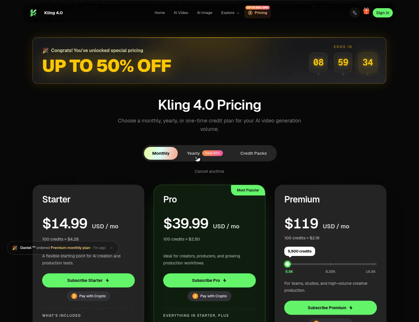 kling4ai.art — Hero