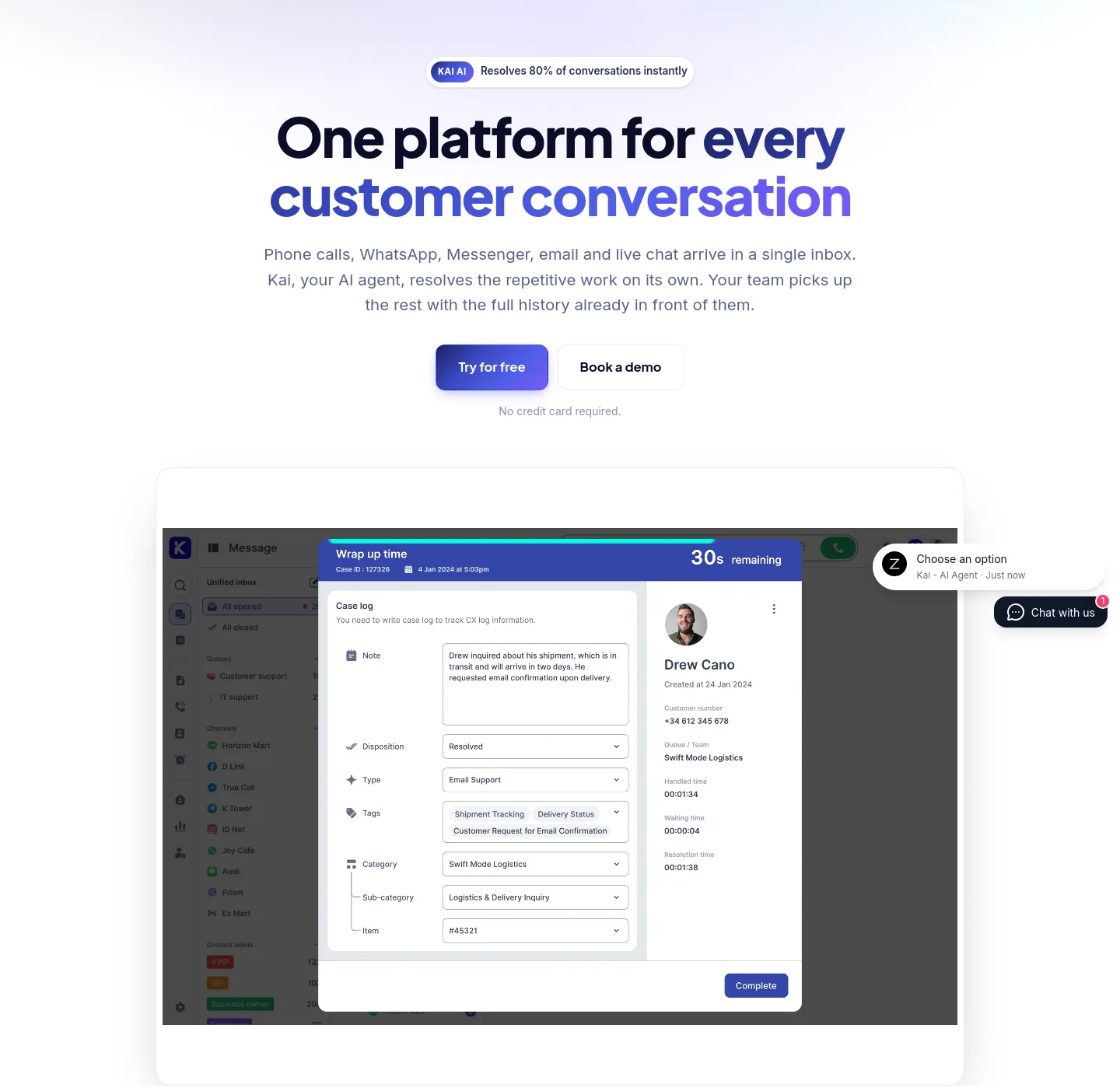 klink.cloud Hero section