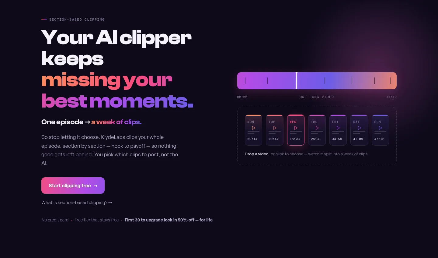 klydelabs.app — a real Hero section