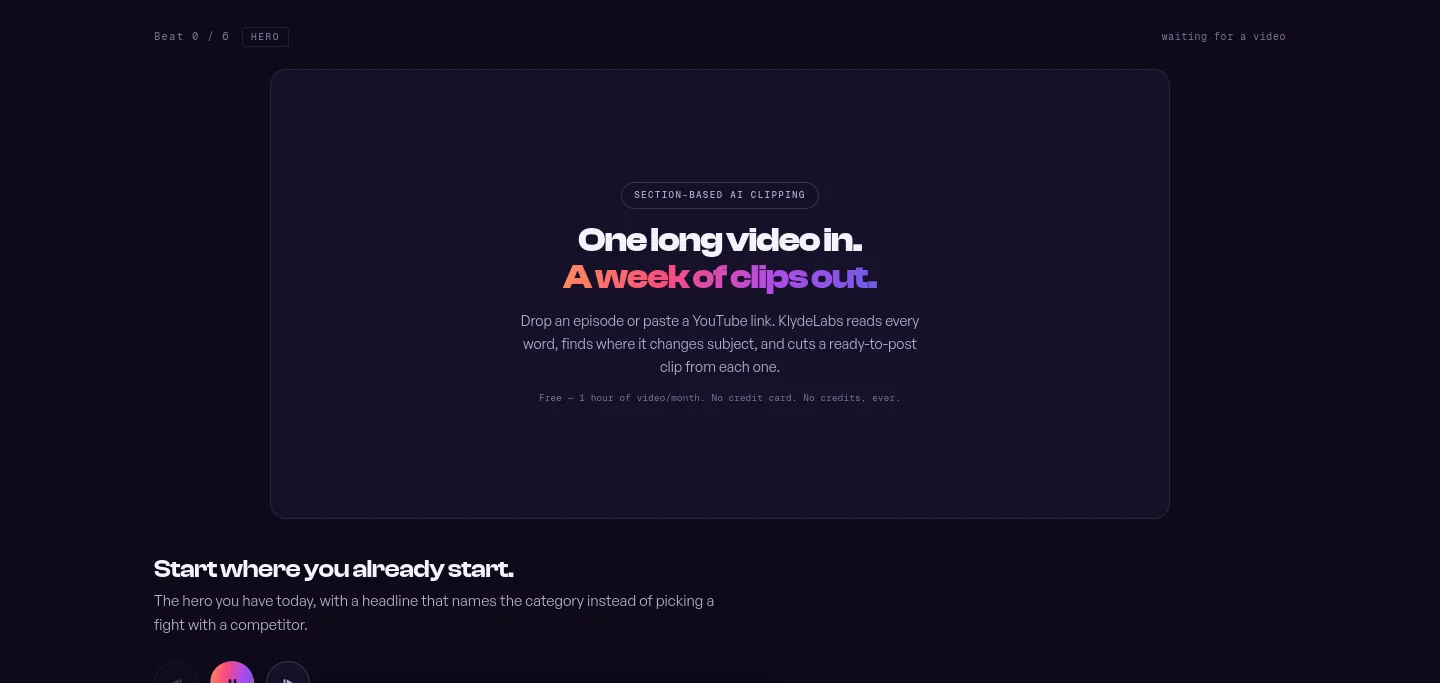 klydelabs.app — Hero