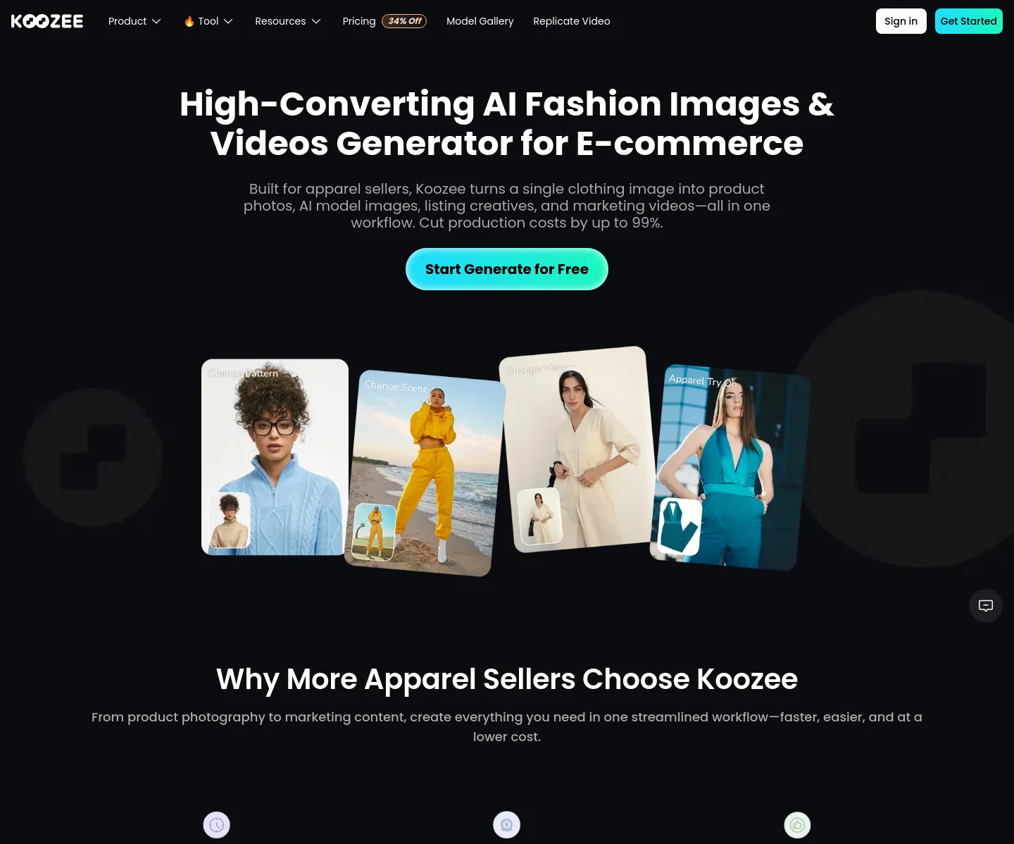 koozee.ai — a real The Objection-Handler page
