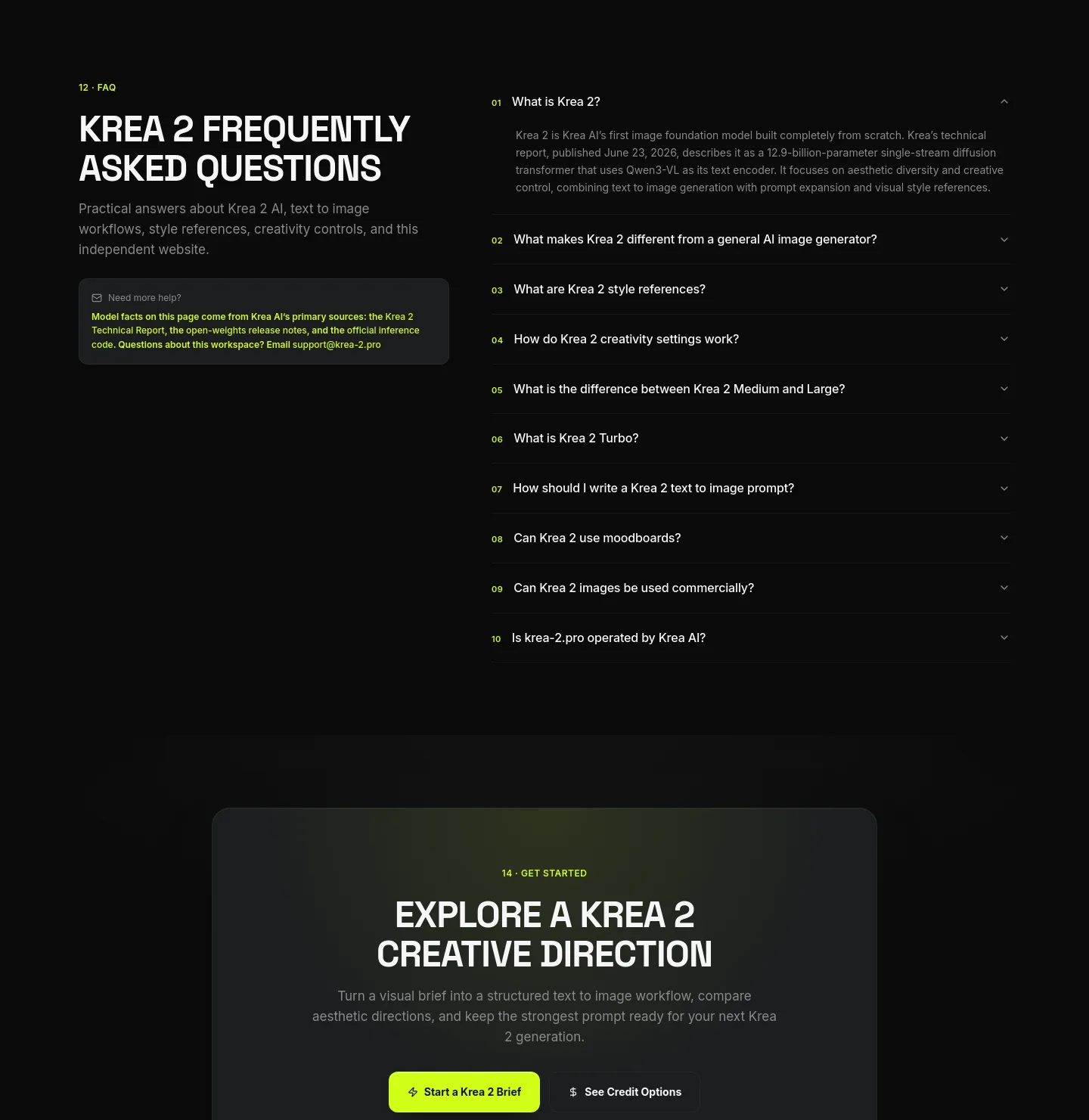 krea-2.pro FAQ section