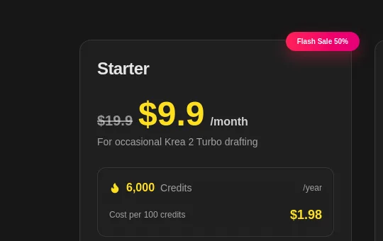 Price anchor element from krea2turbo.pro