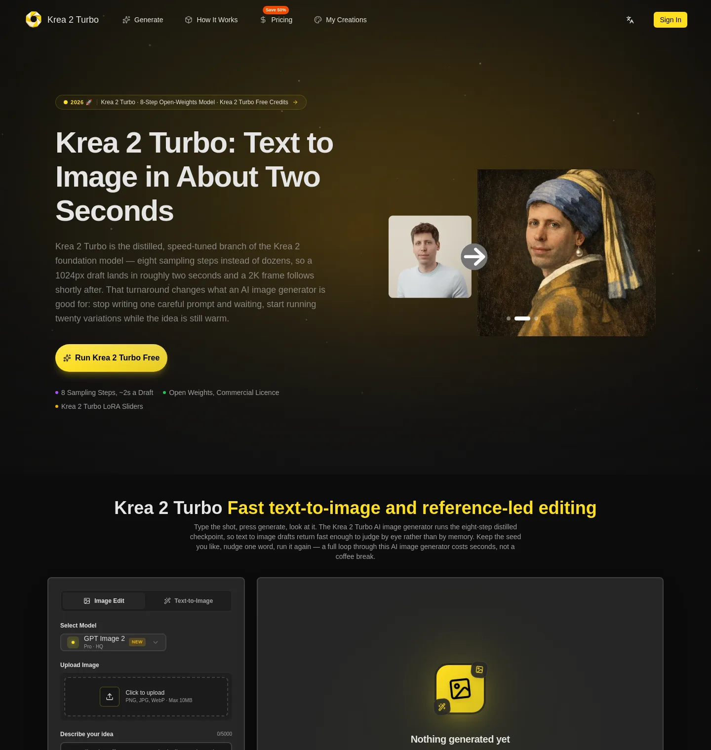 krea2turbo.pro — Hero