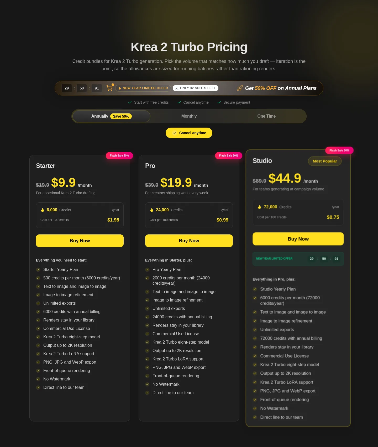 krea2turbo.pro — Pricing