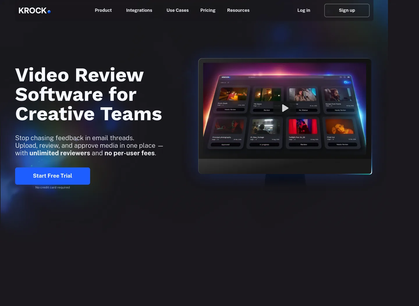 krock.io Hero section