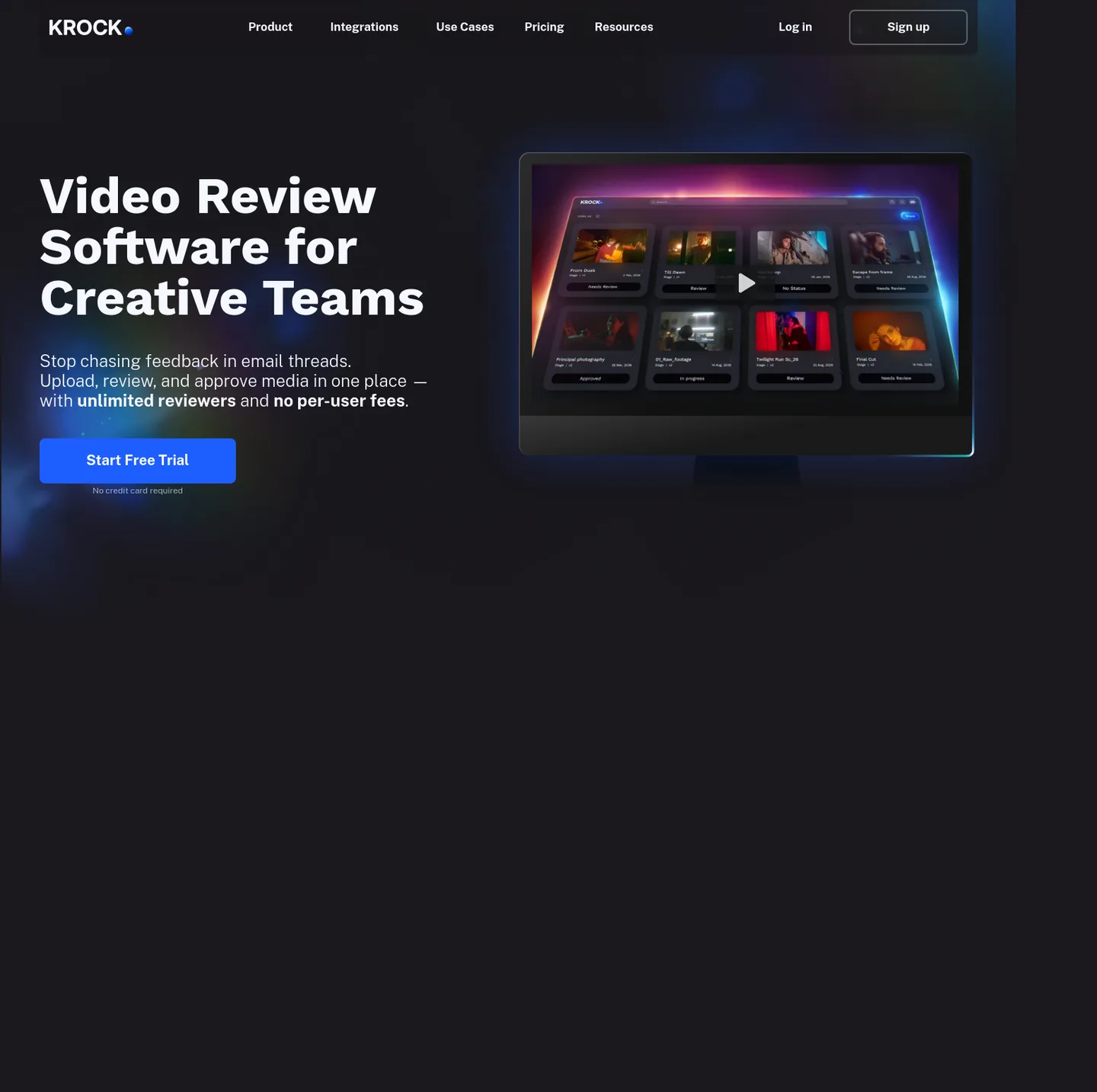 krock.io — a measured funnel