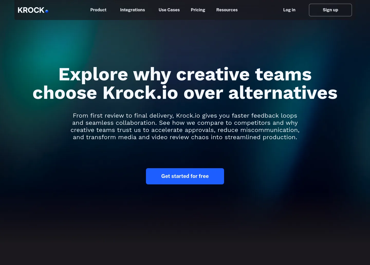 krock.io Hero section
