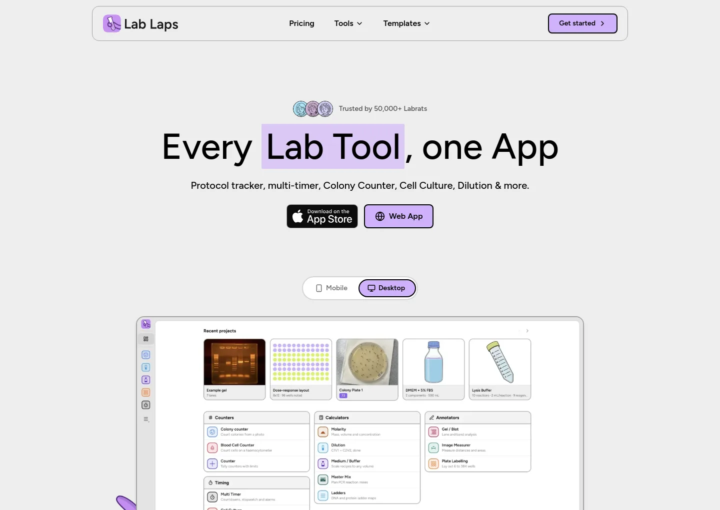 lablaps.com — a real The Objection-Handler page