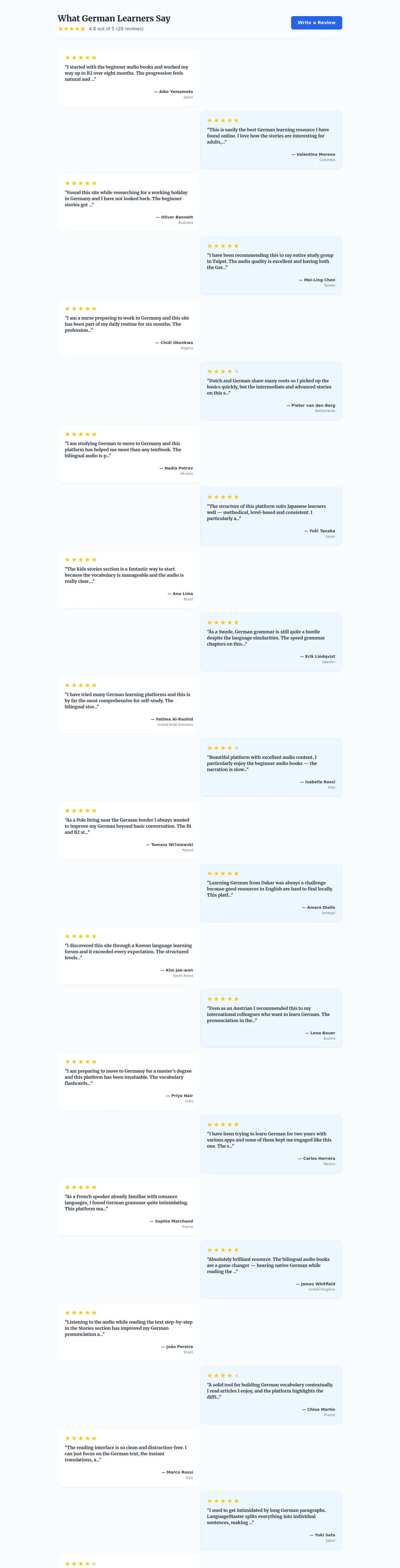 languagemaster.org Reviews section