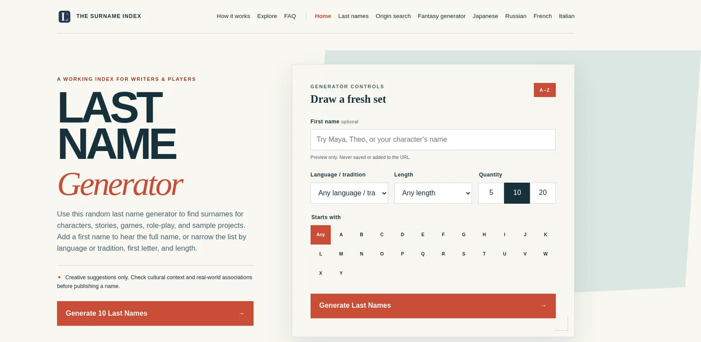 lastname.app — a measured funnel