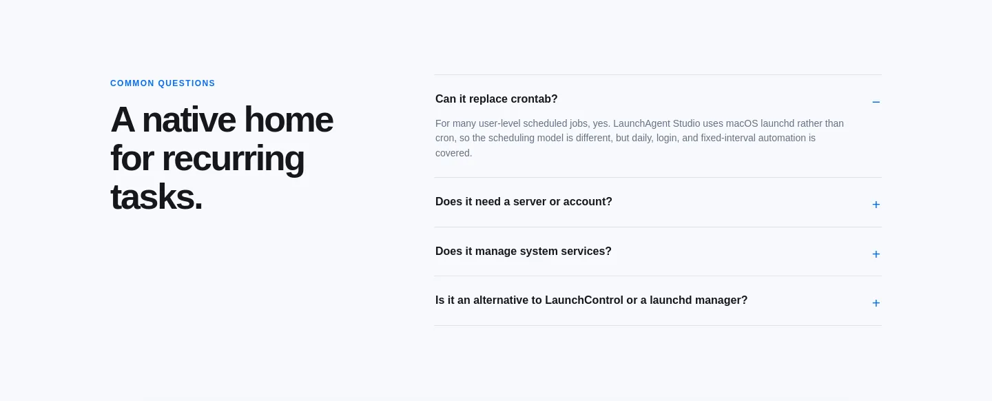 launchagentstudio.com FAQ section