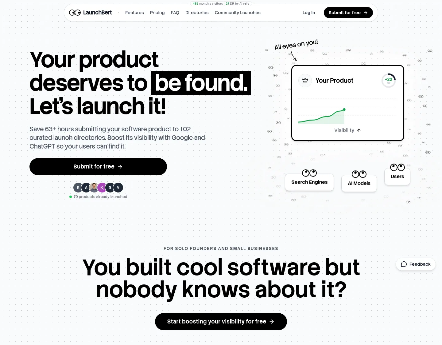launchbert.com — a measured funnel