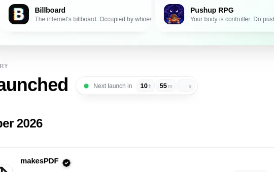 Countdown element from launchit.fast