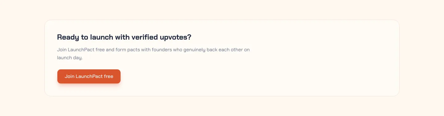 launchpact.io — a real CTA section