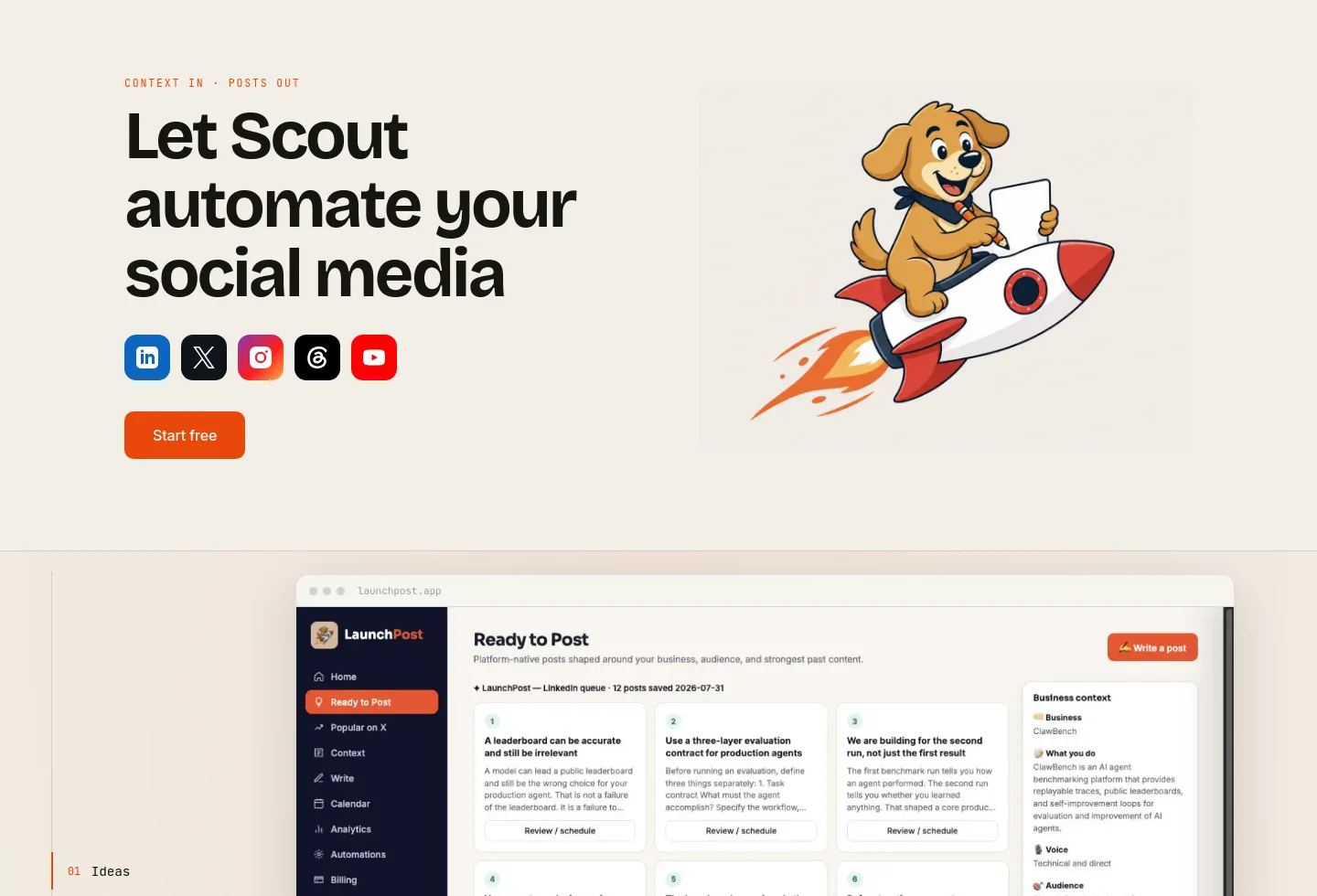 launchpost.app — Hero