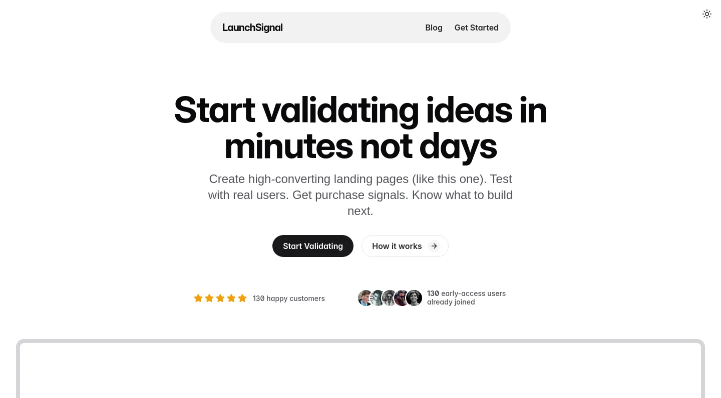 launchsignal.io — a measured funnel