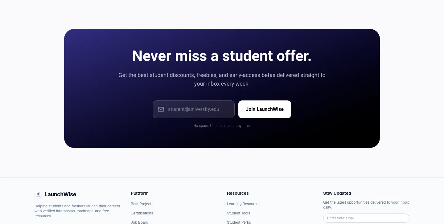 launchwise.tech — Email Capture