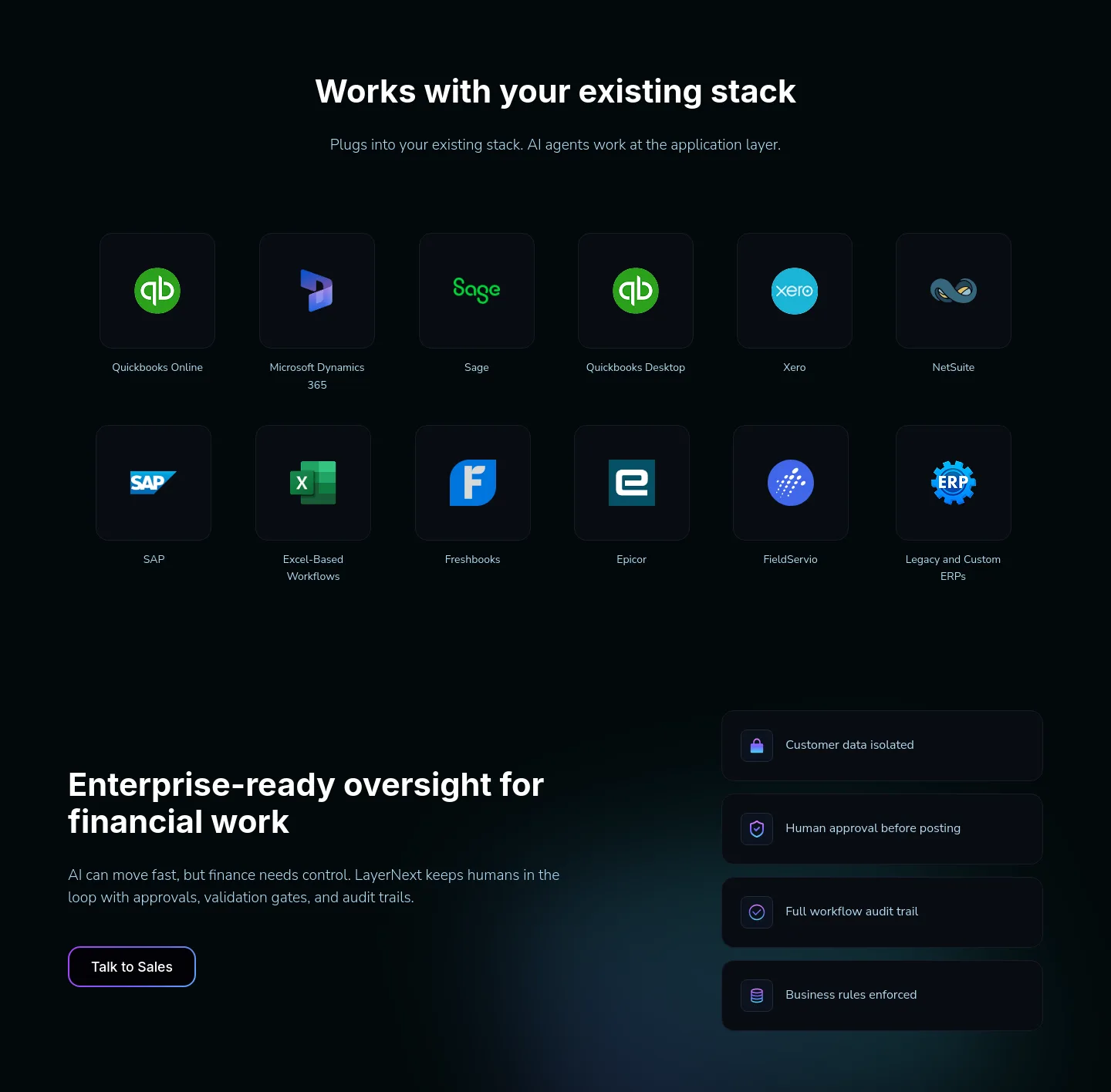 layernext.ai Logo Wall section