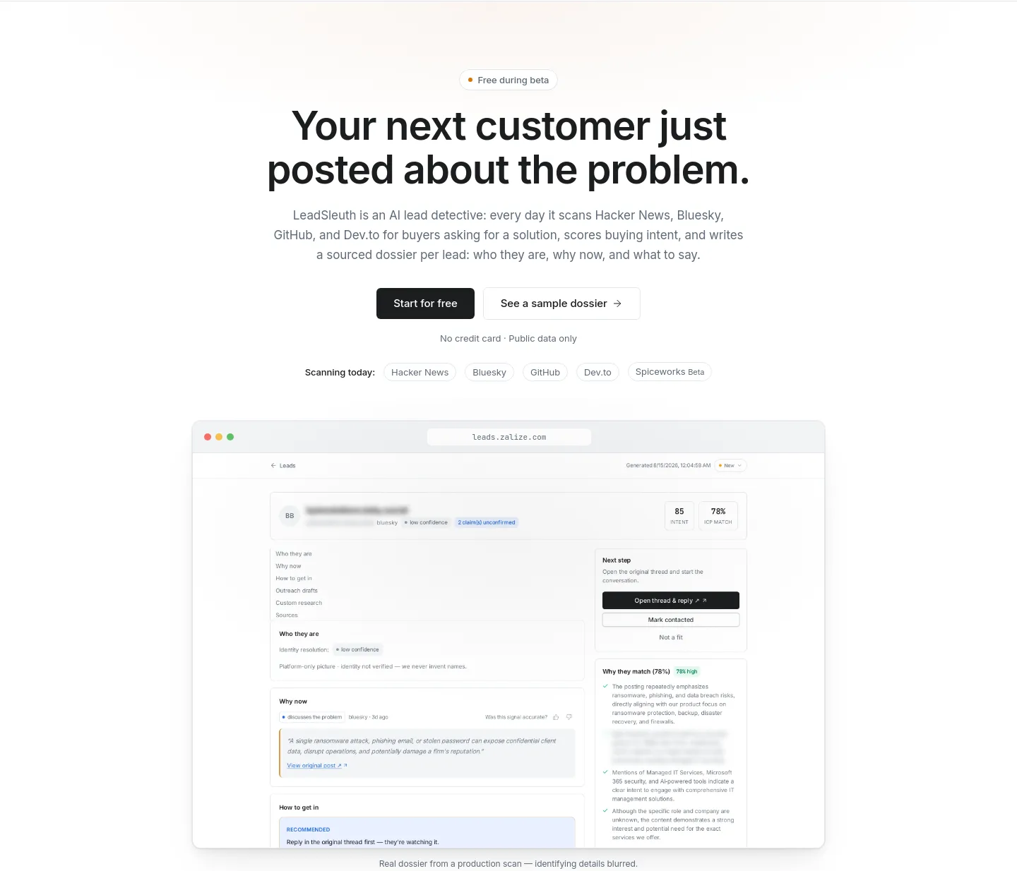 leads.zalize.com — Hero