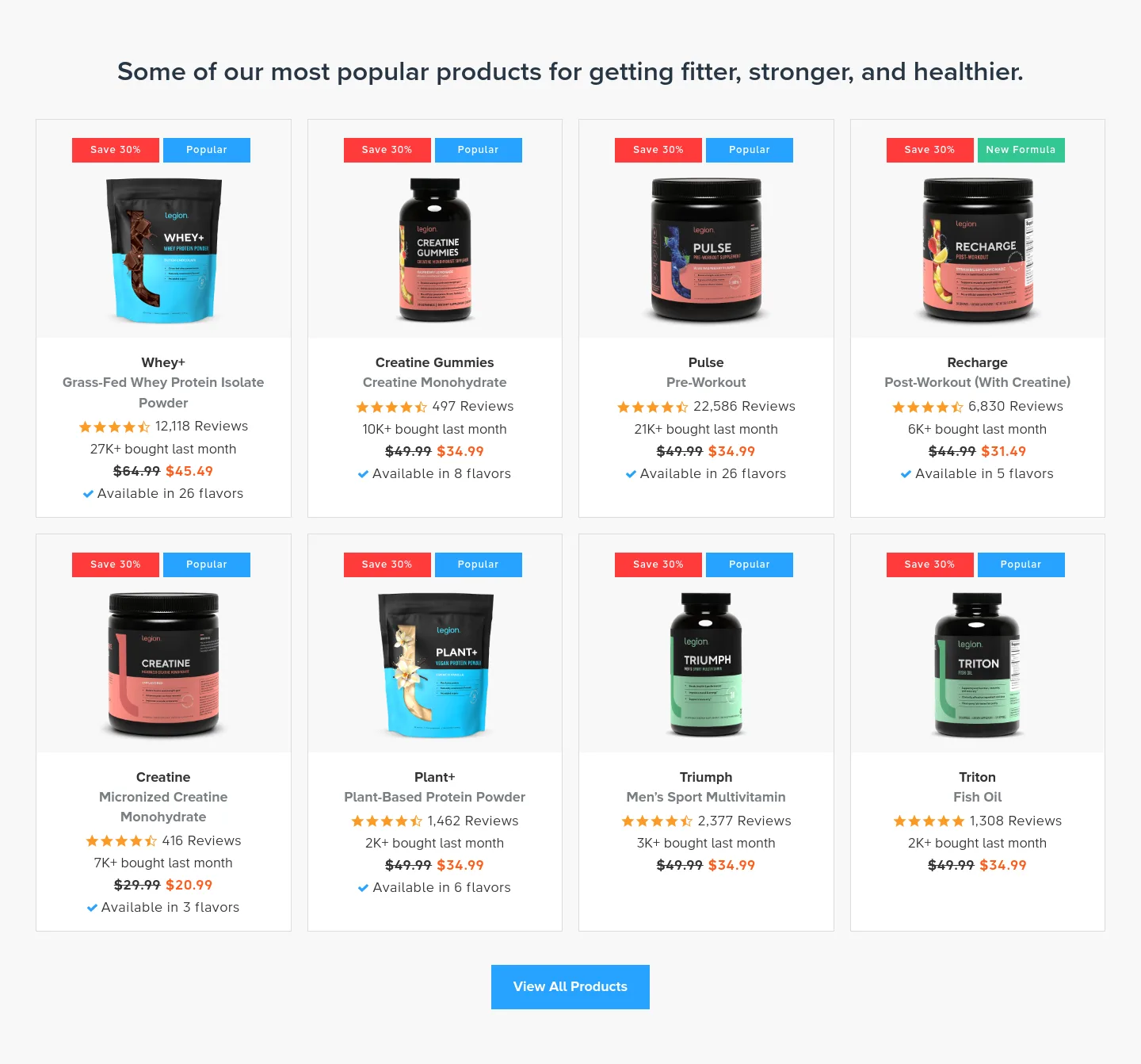 legionathletics.com Pricing section