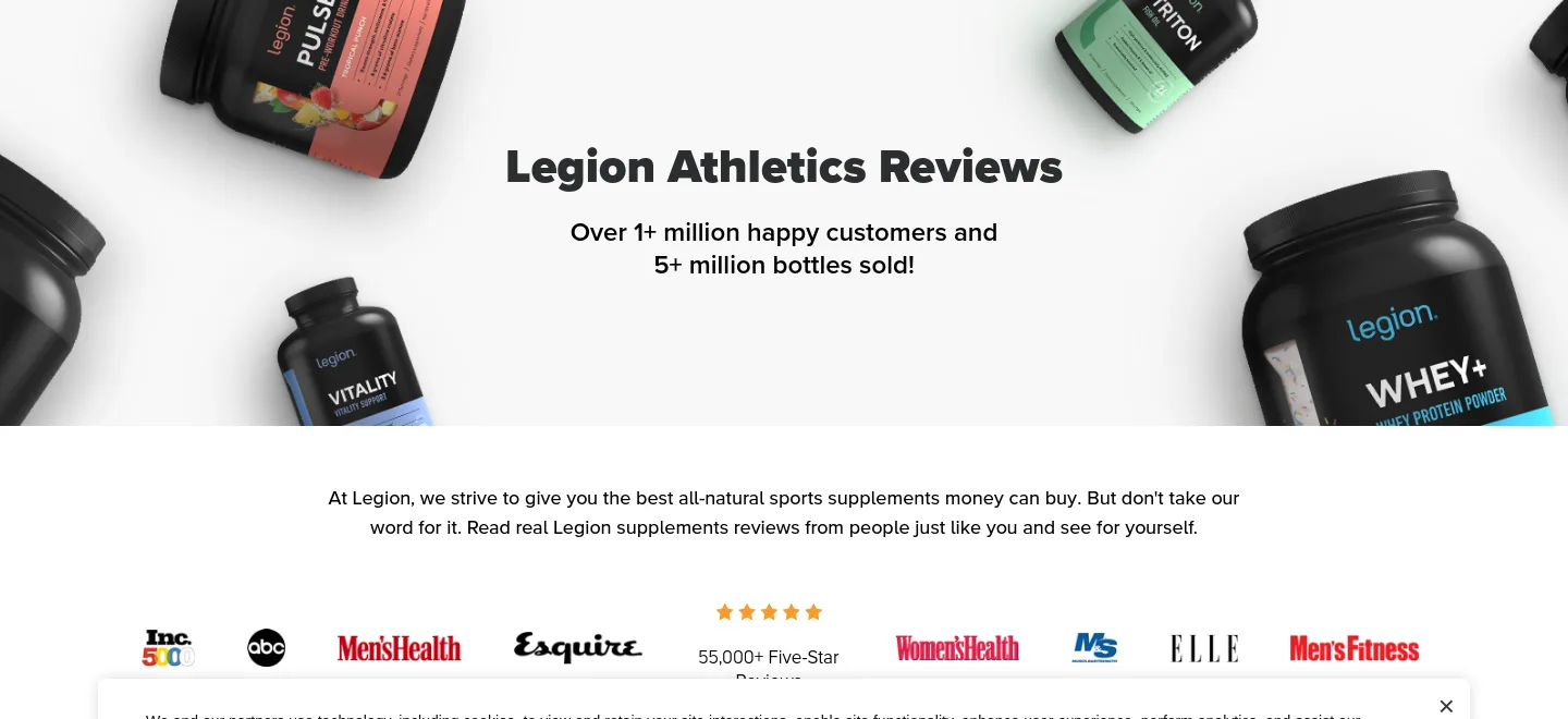 legionathletics.com Hero section