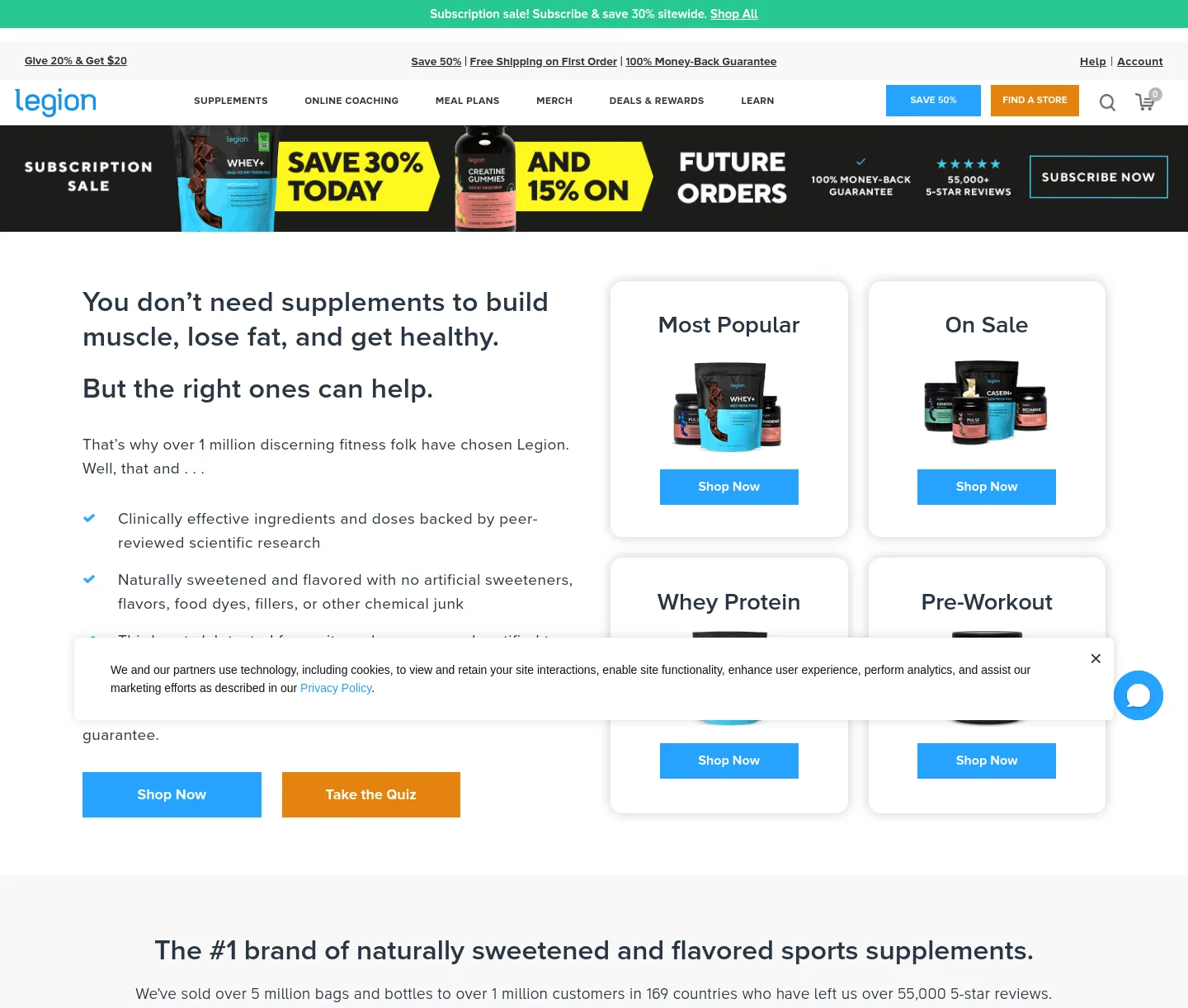 legionathletics.com — a measured funnel
