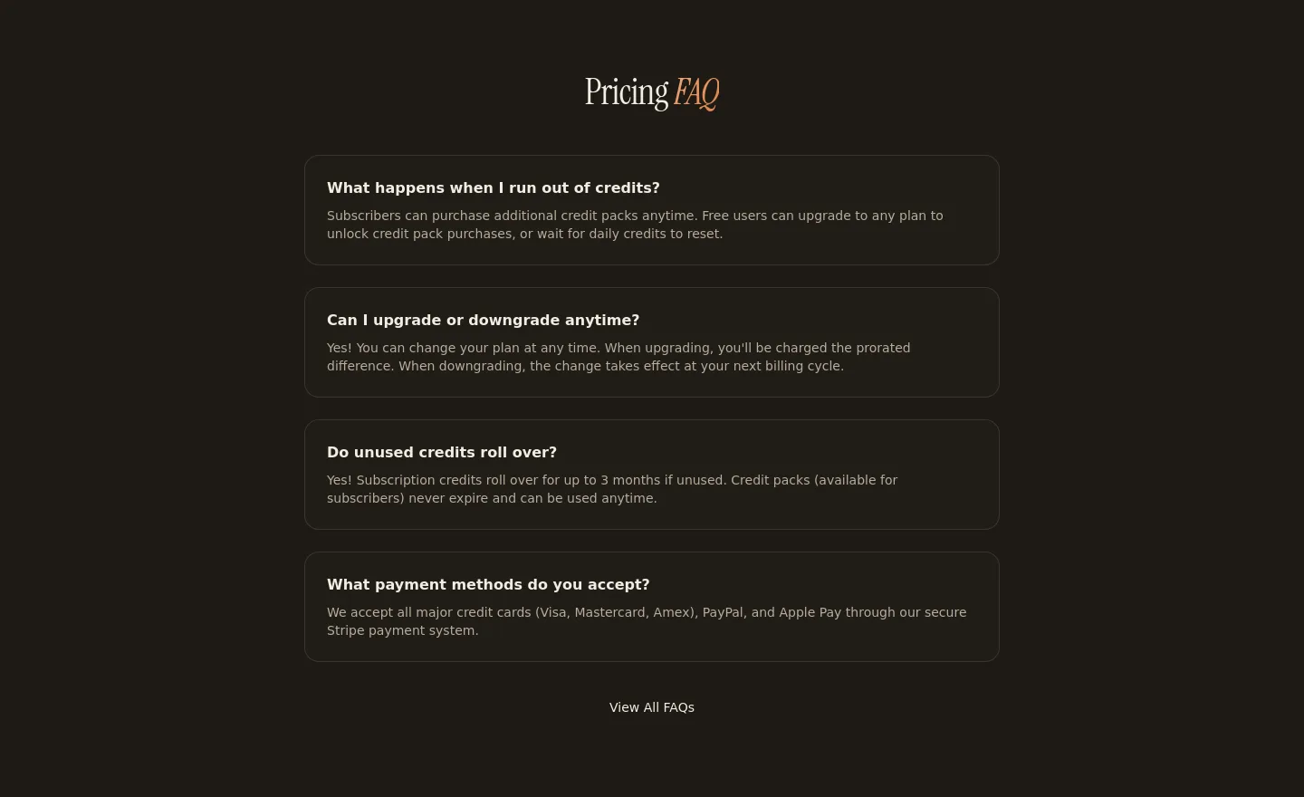 lensgo.ai FAQ section