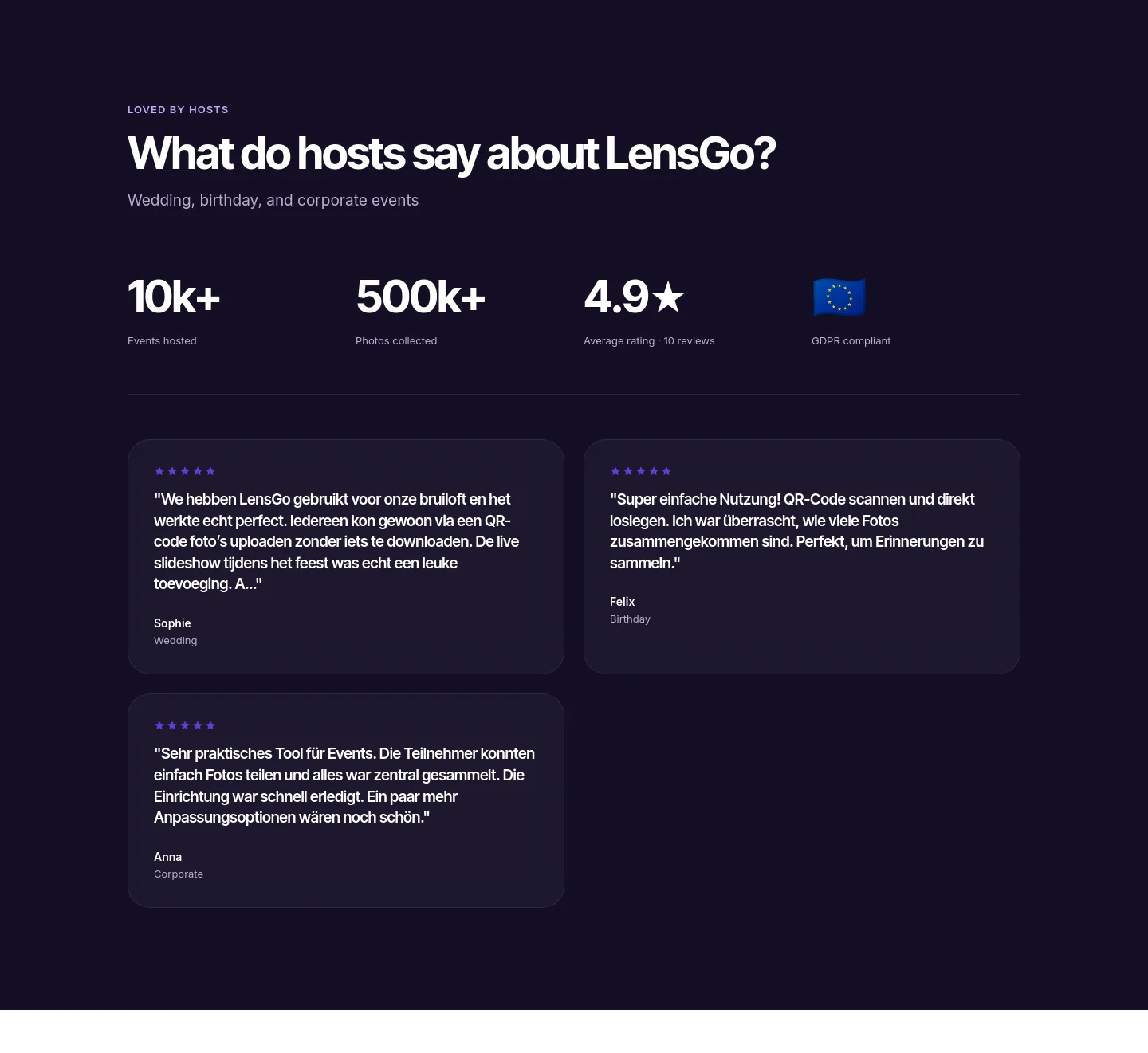 lensgo.app Logo Wall section