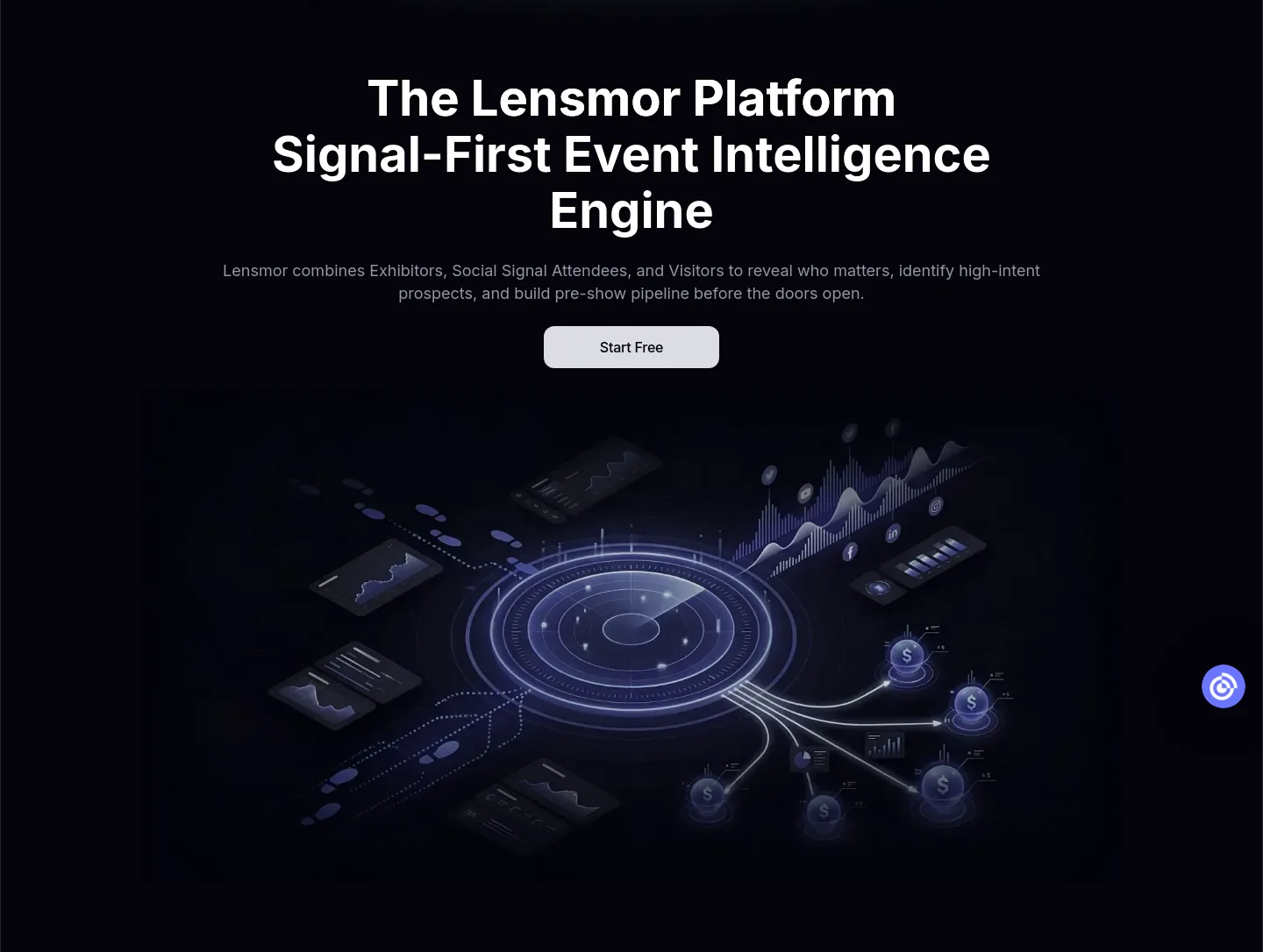 lensmor.com Hero section