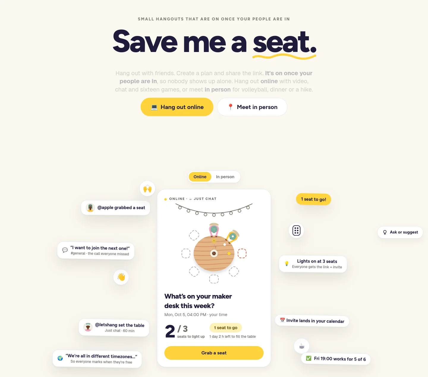 letshang.io — a real Hero section