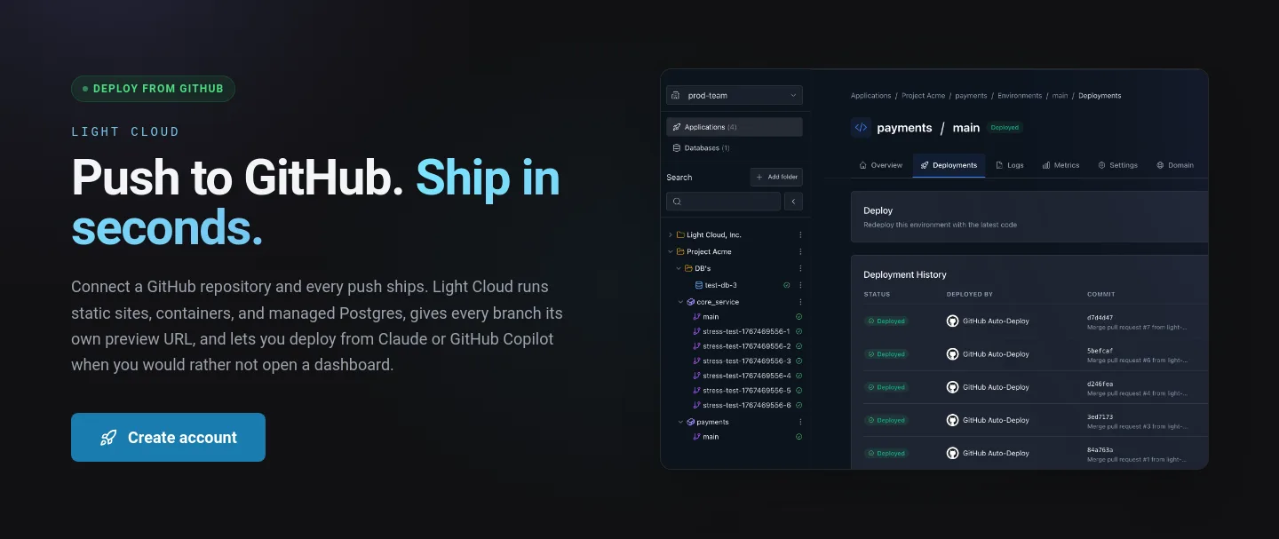 light-cloud.com Hero section