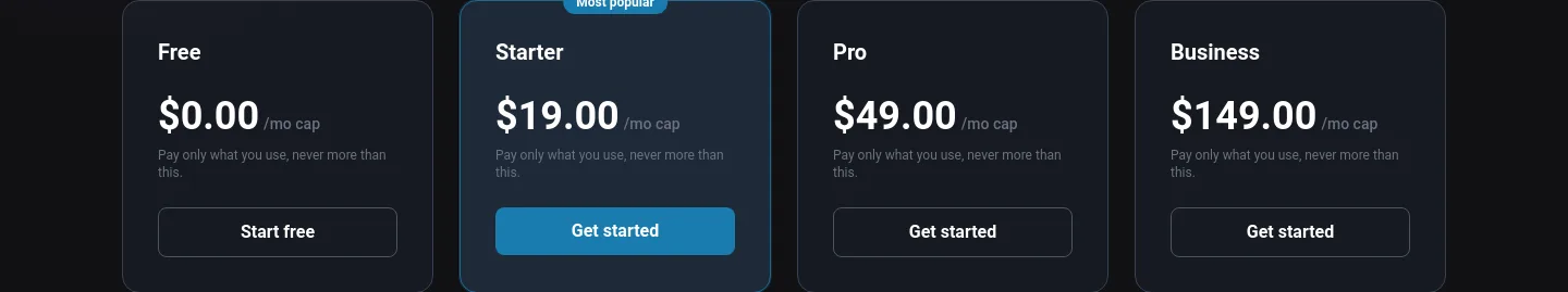 light-cloud.com — a real Pricing section