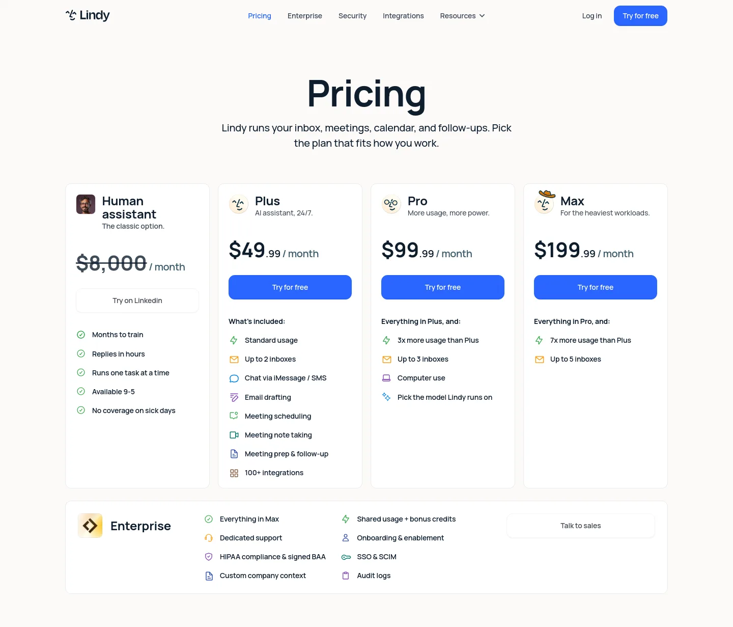 lindy.ai Hero section