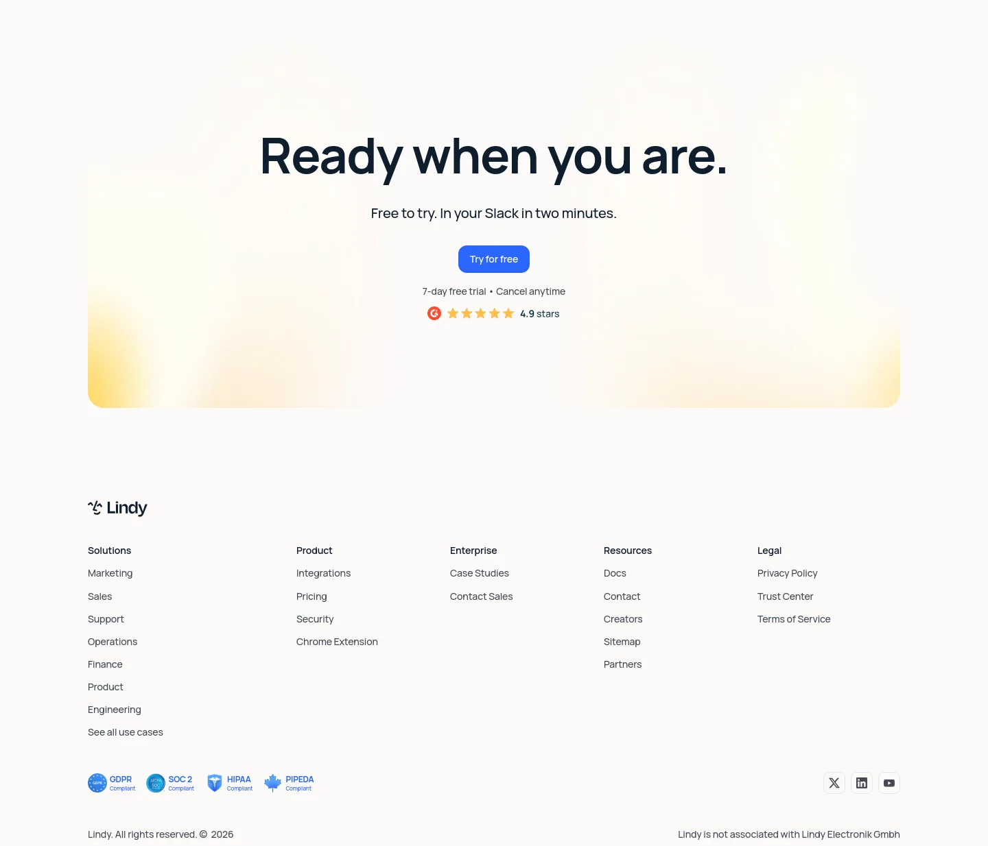 lindy.ai — CTA