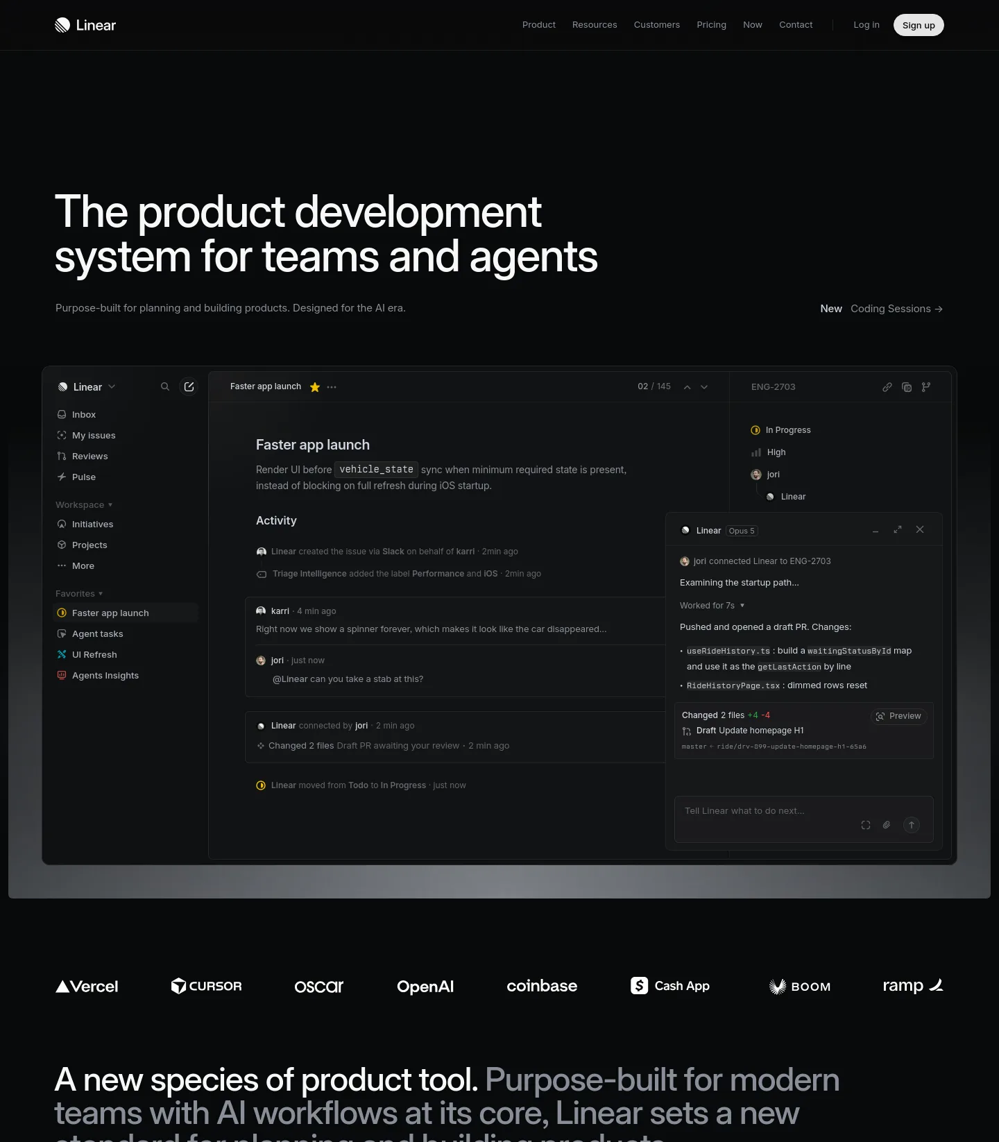 linear.app — a measured funnel