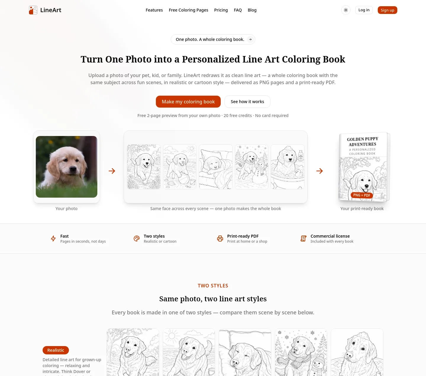 lineart.ai — The Pricing Page