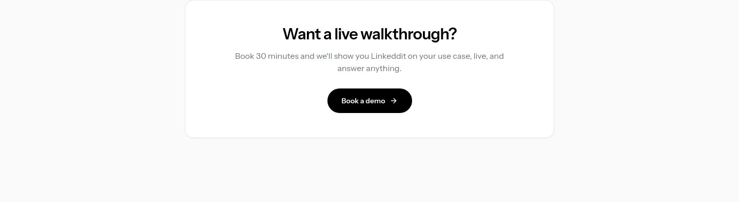 linkeddit.com — a real CTA section
